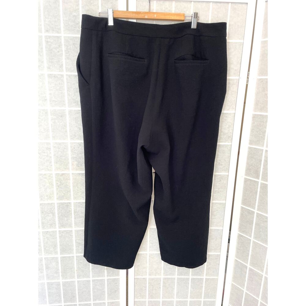 MM.LaFleur Cropped Dress Pants 1X Black Minimalist Career Capsule Quiet Luxury - Picture 2 of 6